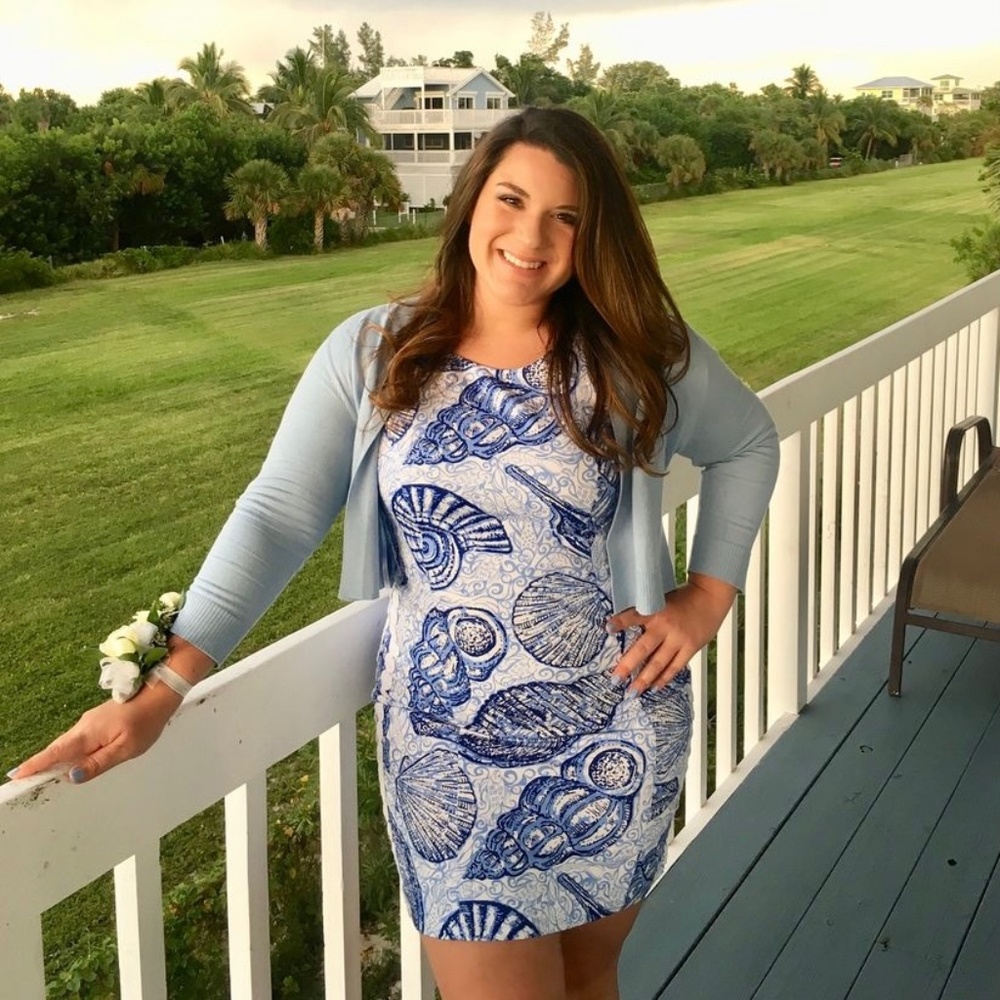 Lilly Pulitzer Mila Stuffed Shells Stretch Shift Dress Shell